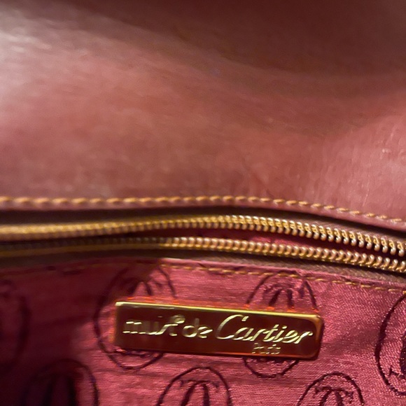 Must de Cartier Bordeaux leather clutch - Picture 4 of 5